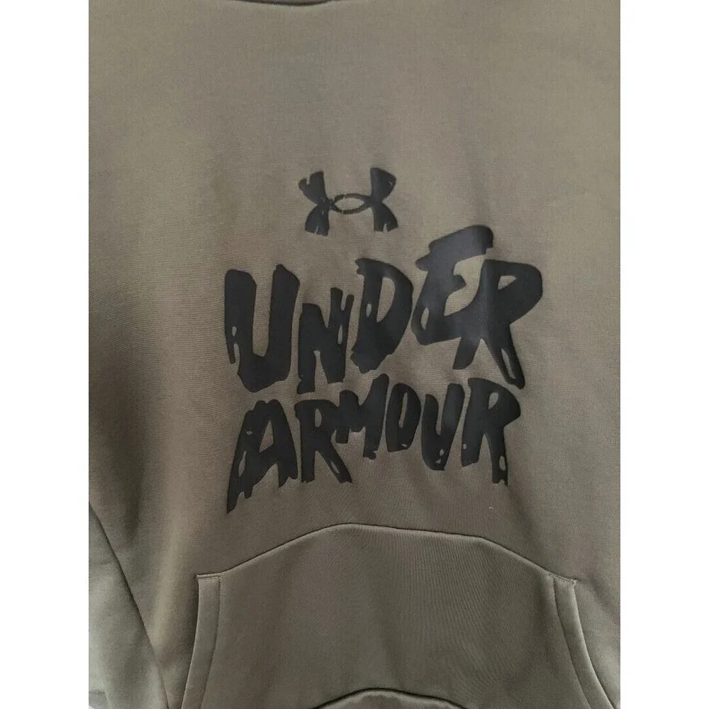 Under Armour Dark Green Hoodie Kids‎ Pullover Size YLG 25x16
